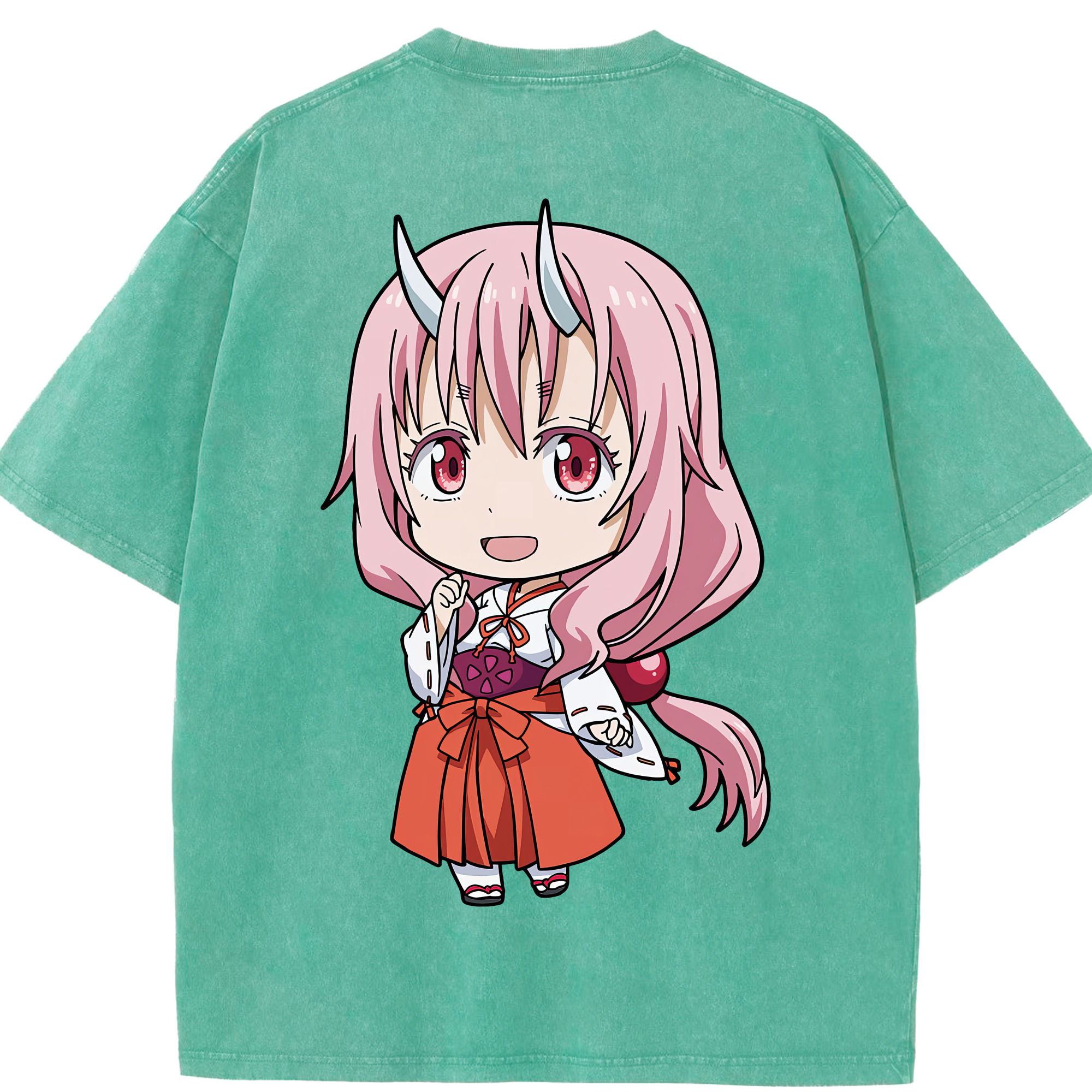 （画像用） 転スラ Regarding Reincarnated to Slime 綿100% ヴィンテージ風 半袖Tシャツ（背面プリント）